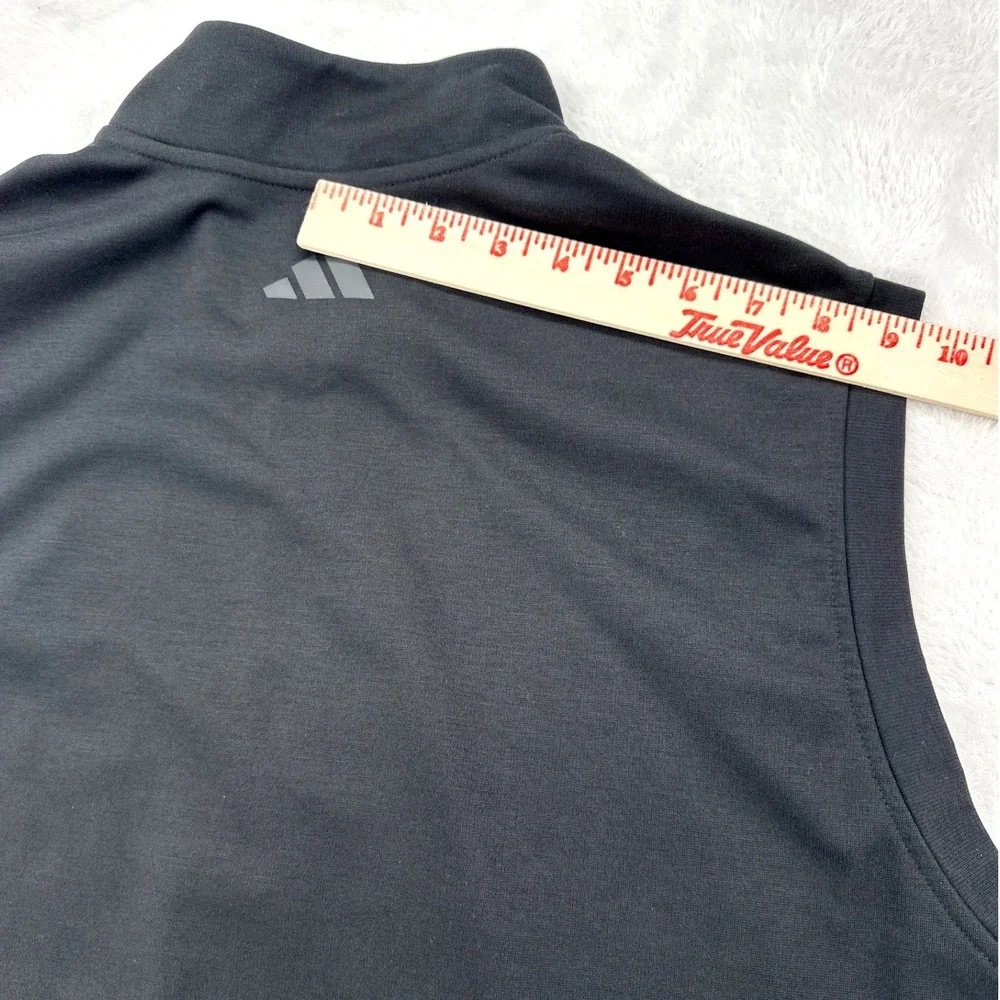 Adidas Mens Golf Vest XL Black IB4542 Quarter Zip Performance Pullover